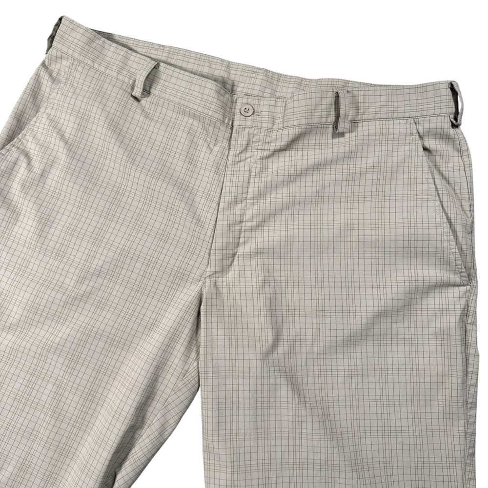 Nike Golf Dri‑FIT‎ Men’s 38x30 Tan Blue Plaid Stripe Pants